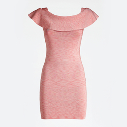 Guess dámske ružové melírované šaty - XS (F58D)