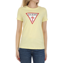 Guess dámske svetložlté tričko Triangle - XS (G2H5)