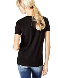 Guess dámske čierne tričko s potlačou - XS (A996)