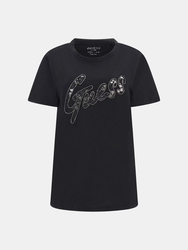 Guess dámske čierne tričko - L (JBLK)