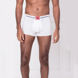 Calvin Klein pánske biele boxerky - S (100)