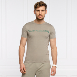 Calvin Klein pánske béžové tričko - L (PBU)