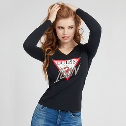 Guess dámske čierne tričko - S (JBLK)