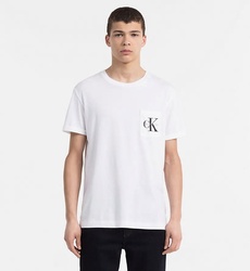 Calvin Klein pánske biele tričko s kapsičkou - XL (112)