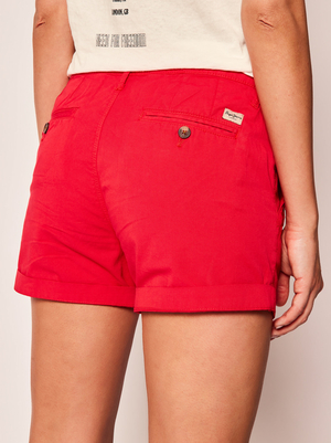 Pepe Jeans dámske červené šortky Balboa - 25 (238)