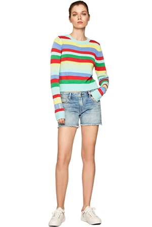 Pepe Jeans dámske džínsové šortky Rainbow - 25 (0)