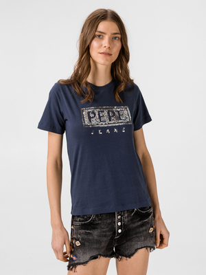 Pepe Jeans dámske tmavomodré tričko Charis - XS (584)