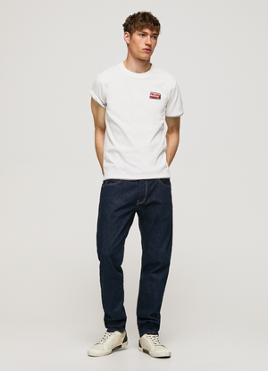 Pepe Jeans pánske biele Sutton tričko - S (800)