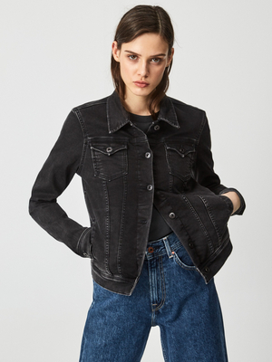 Pepe Jeans dámska čierna džínsová bunda - XS (000)