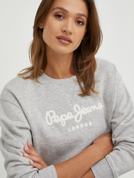 Pepe Jeans dámska svetlo šedá mikina - S (933)
