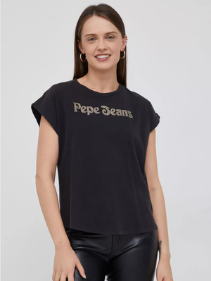 Pepe Jeans dámske čierne tričko - L (990)