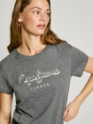 Pepe Jeans dámske šedé tričko Gaia - L (963)