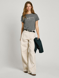 Pepe Jeans dámske šedé tričko Gaia - L (963)