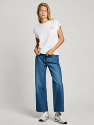 Pepe Jeans dámske biele tričko LORENA - L (800)