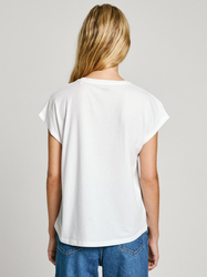 Pepe Jeans dámske biele tričko LORENA - L (800)