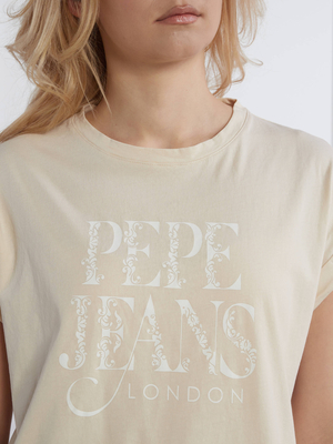 Pepe Jeans béžové dámske Linda tričko - L (821)