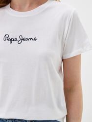 Pepe Jeans dámske biele tričko Lorette - M (800)