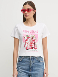 Pepe Jeans dámske biele tričko - XS (800)