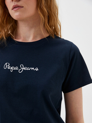 Pepe Jeans dámske tmavo modré tričko Lorette - M (594)