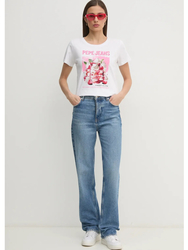 Pepe Jeans dámske biele tričko - XS (800)