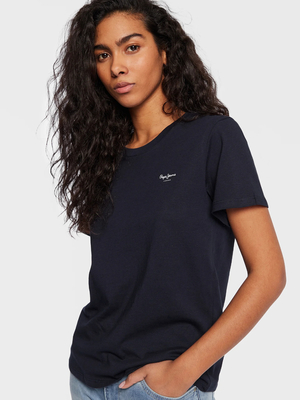 Pepe Jeans dámske tmavo modré tričko Wendy - S (594)