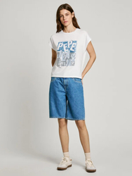 Pepe Jeans dámske biele tričko - XS (800)