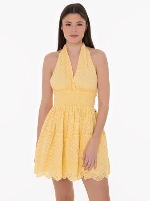 Pepe Jeans dámske žlté šaty - XS (039)