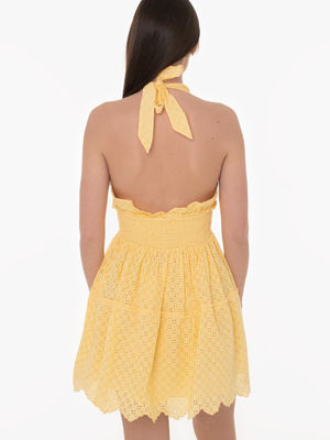 Pepe Jeans dámske žlté šaty - XS (039)