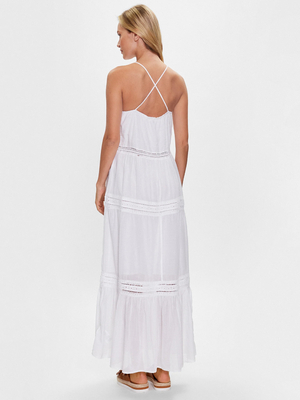 Pepe Jeans dámske biele maxi šaty - XS (800)