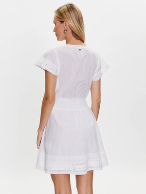 Pepe Jeans dámske biele šaty - L (800)
