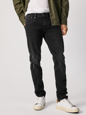 Pepe Jeans pánske čierne džínsy Hatch - 30/32 (000)