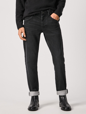 Pepe Jeans pánske čierne džínsy Track - 33/34 (000)