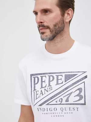Pepe Jeans pánske biele tíčko Spike - M (800)