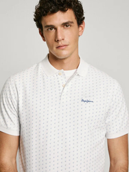 Pepe Jeans pánske biele polo tričko - M (800)