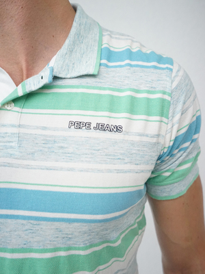 Pepe Jeans pánske pruhované polo tričko - M (0AA)