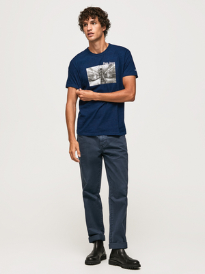Pepe Jeans pánske tmavo modré tričko - XL (581)