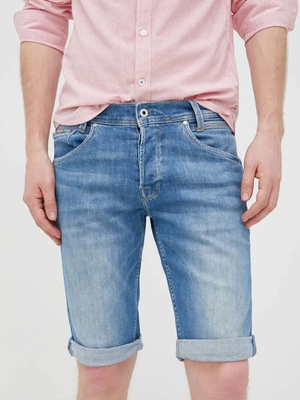 Pepe Jeans pánske modré džínsové šortky - 30 (0)