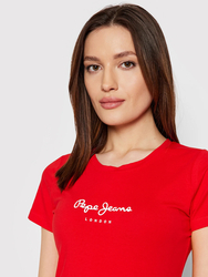 Pepe Jeans dámske červené tričko NEW VIRGINIA - XS (241)