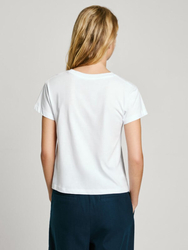 Pepe Jeans dámske biele tričko Gaia - XS (800)