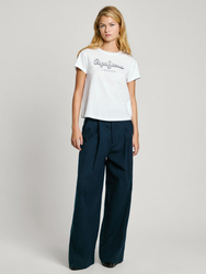 Pepe Jeans dámske biele tričko Gaia - XS (800)