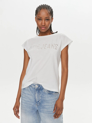 Pepe Jeans dámske biele tričko  - XS (800)