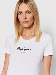 Pepe Jeans dámske biele tričko NEW VIRGINIA - S (800)