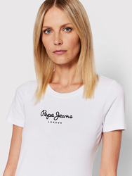 Pepe Jeans dámske biele tričko NEW VIRGINIA - XS (0AA)