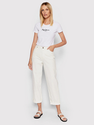 Pepe Jeans dámske biele tričko NEW VIRGINIA - XS (0AA)