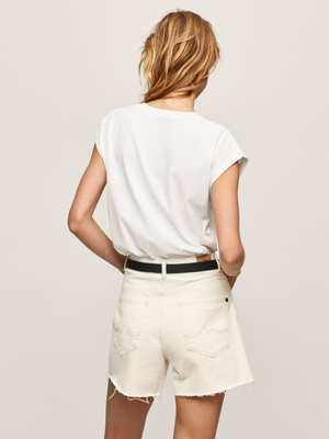 Pepe Jeans dámske biele tričko OLA s potlačou - XS (800)