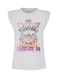 Pepe Jeans dámske biele tričko - XS (800)