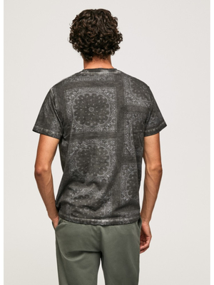 Pepe Jeans pánske čierne vzorované tričko - M (990)