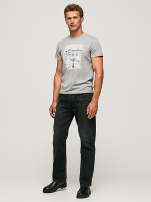 Pepe Jeans pánske šedé tričko TELLER - L (933)