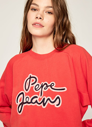 Pepe Jeans dámska červená mikina Bonnie - M (266)