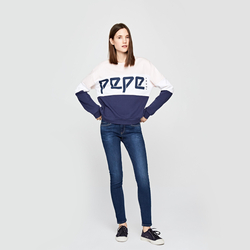 Pepe Jeans dámska ružovo - modrá mikina Bibiana - XS (580)